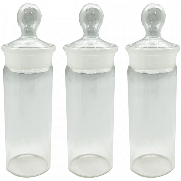 Medium Clear Glass Jar with Glass Lid