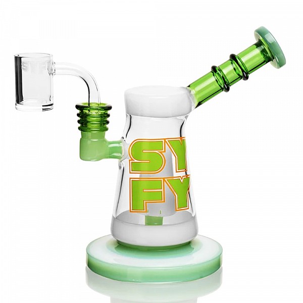 Syfy Glass Side Car Double Chamber Built In German Diffuser Holes #SF68 Slime Green