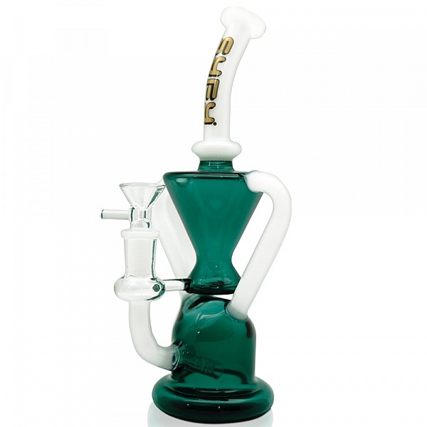 Syfy Glass Hourglass Recycler #SF23 Teal Green